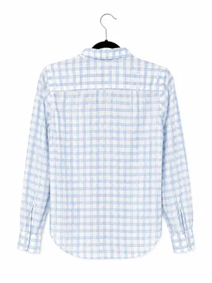 Frank & Eileen Frank Blue White Gingham Cotton Button Up Preppy Casual Shirt XXS thumbnail 2