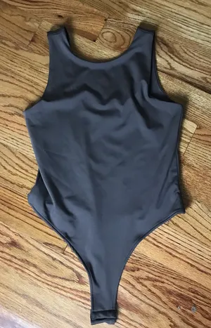 H&M Sleek Brown Bodysuit NWT thumbnail 1