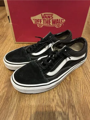 VANS old skool black suede lace up shoes sneakers women’s 8.5 Preowned thumbnail 2