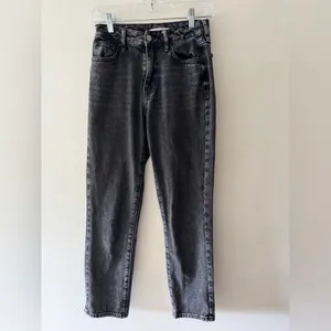 PacSun Faded Black Wash Mom Jeans Size‎ 24 thumbnail 2