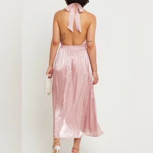 o.p.t Caralyn‎ Dress pink halter top maxi dress size medium thumbnail 2