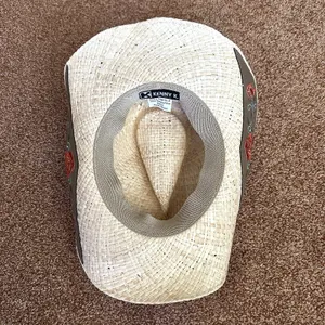 Kenny K Straw Hat Sm Embroidered Floral Western Festival Country Casual RM10L-E thumbnail 7