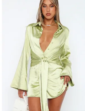 White Fox Boutique Green Dress thumbnail 5