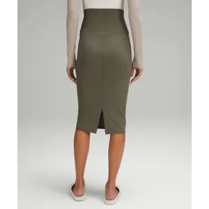 Lululemon Nulu Slim-Fit High-Rise Midi Skirt Army Green Size 6 NWOT thumbnail 11
