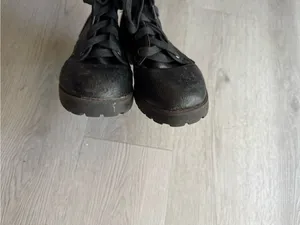 Women’s Combat Ankle Boots Black Size 8 thumbnail 9