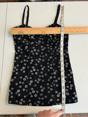 Talula Black camisole‎ Tank Top with Daisy Trim size xs Romantic feminine girly thumbnail 6