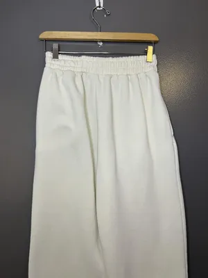 PrettyLittleThing Pants Womens Medium White Fleece Straight Leg Lounge Pockets thumbnail 6