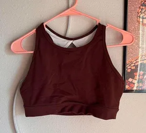 Sports Bra Open Back Brown Size M thumbnail 1