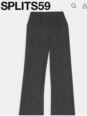 SPLITS59 Raquel Airweight High Rise Flare Leggings in Heather Gray 32" S $138 thumbnail 2