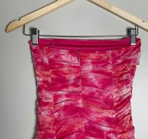 Superdown Womens Pink Strapless Ruched Bodycon Micro Mini Dress Small thumbnail 7