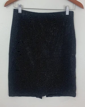 Hotel Particulier Black Silver Studded Polka Dot‎ Pencil Skirt Size 36 US 4/6 thumbnail 1