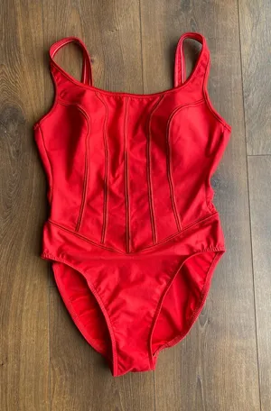 Miraclesuit Red Corset One Piece size 10 thumbnail 1
