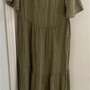Anthropologie The Kallie Flowy Olive Green Maxi Dress XS Guaze New NWT BOHO HTF thumbnail 9