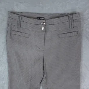 SOHO Apparel Ltd Houndstooth Dress Pants Women 8 Black White Straight Stretch thumbnail 3