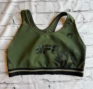 UFC MMA Women’s Sports Bra Green Venom Size Large Workout Gym Athletic thumbnail 1