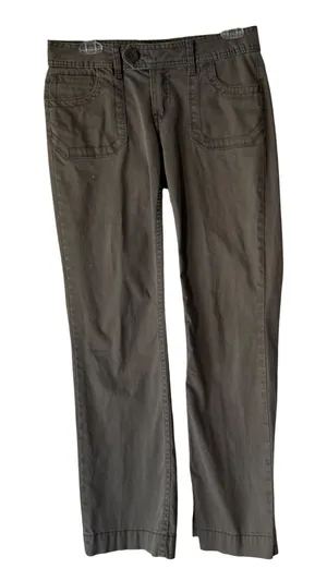 Aeropostale Vintage Y2k Cargo Pants Green Utility Pockets Straight 5/6‎ Low Rise thumbnail 1
