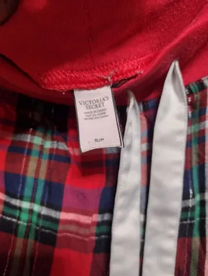 Victoria's Secret Red And Blue Plaid Pajamas Pants thumbnail 4