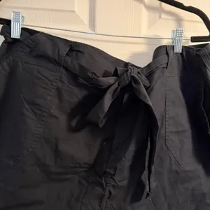 Lane Bryant Venezia Utility Skirt‎ Black 26 Plus Size Tie Waist Casual Workwear thumbnail 2