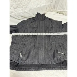 The North Face Womens L/G‎ Insulated Jacket Gray Pinstripe Hooded Zip Up thumbnail 4