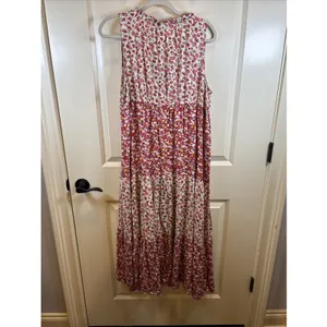 Easel Los Angeles Sleeveless Floral Maxi Dress Size Large Multi Color Boho thumbnail 7