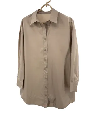 LYANER Women's Casual Shirt Dress Collar Button Down Loose Long Sleeve Mini S thumbnail 2