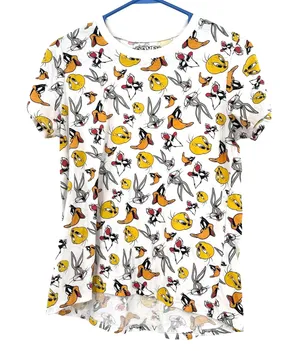 Looney Tunes size small short sleeve graphic‎ all over print t-shirt cartoons thumbnail 1