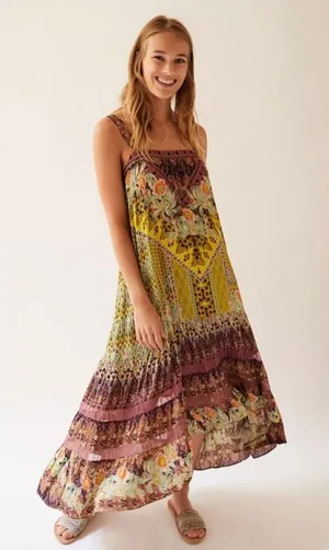 Anthropologie Lovett Tiered Dress Women’s Sz. M thumbnail 1