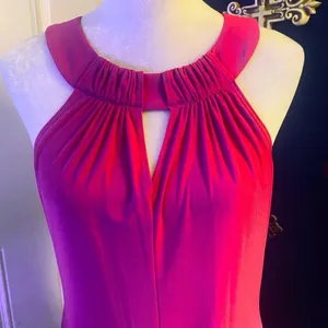 Tiana B Fuschia Halter Gown thumbnail 1