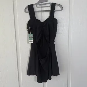 Nwt-Cocopear Swim Dress,Skirted,Shorts Under Skirt Built‎ In Bra,2xl,Black Color thumbnail 3