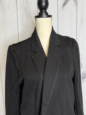 NWT Skies Are Blue Size XL Blazer Black Lined Pockets No-Button NEW thumbnail 2