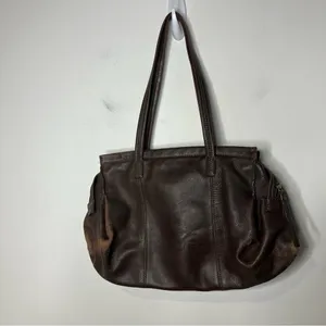 J. Jill brown leather shoulder bag medium‎ size 12.75” x 11” thumbnail 4