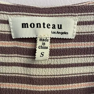 Adorable striped office work peplum top thumbnail 3