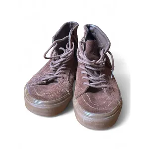 Vans Suede Fringe Sk8-Hi Sneakers Brown Boho Western Festival Beardfest Cozy 6.0 thumbnail 2