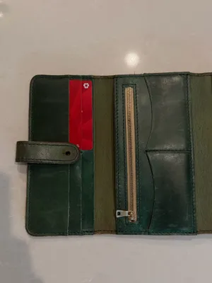 Portland Leather Green Wallet thumbnail 3