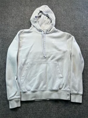 Nike Sportswear Essential Hoodie Light Periwinkle Blue Embroidered Logo Small thumbnail 1