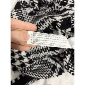 NEW Zara Black White Textured Houndstooth Tweed Pinafore Apron Mini Dress M thumbnail 8