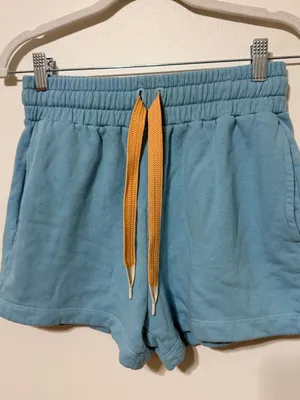 MOTHER The Knockout Short Size Small Sweat Shorts Move It Milky Baby Blue thumbnail 5