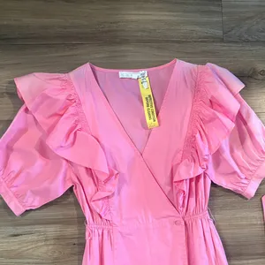 Boutique Zara Pink Ruffle Sleeve Dress thumbnail 2
