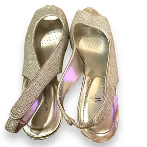 Worthington Dayne Silver Metallic Peep Toe Stiletto Heels‎ Sz 6.5 thumbnail 14