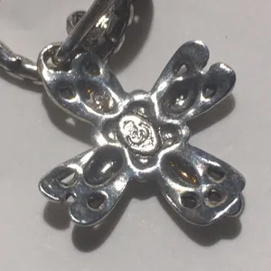 Premier Designs Cross Clover Flower Necklace Silver tone 20" thumbnail 4