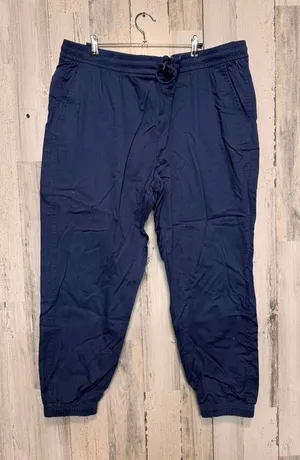 GAP Women’s Navy Blue Jogger Pants XXL Elastic Waist Lightweight Casual Lounge P thumbnail 1