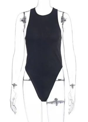 Women Back Cross Knit Bodycon O-Neck Top thumbnail 3