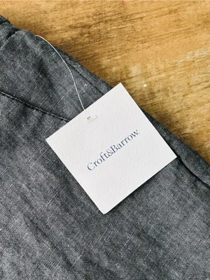 NWT Croft & Barrow heather grey linen straight leg relaxed pant size medium thumbnail 5