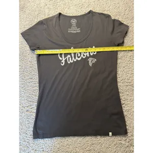 47 Brand Atlanta Falcons Womens Scoop Neck T-Shirt Black Size XL thumbnail 4