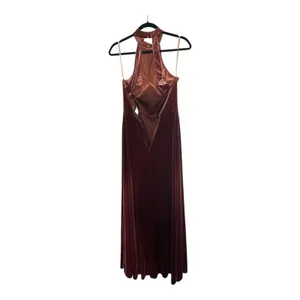 Revelry Tori Velvet Dress - Terracotta thumbnail 9