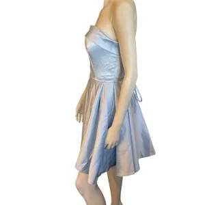 Witness of Love Strapless Satin Dress Blue 4 NWT thumbnail 2