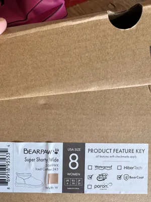 Bearpaw Women’s Super Shorty Wide Iced Coffee Size 8 New 360 Wide BearCoat thumbnail 2