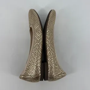 Vionic Anita Gold Woven Ballet Flats Womens 7.5 Orthotic Comfort Shoes thumbnail 6