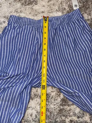 Old Navy Blue and White Striped Elastic-Waist Women’s Pants thumbnail 8