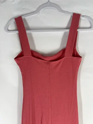 Reformation Jeans Donna Dress Pink Ribbed Side Slit Maxi Dress Size M thumbnail 6